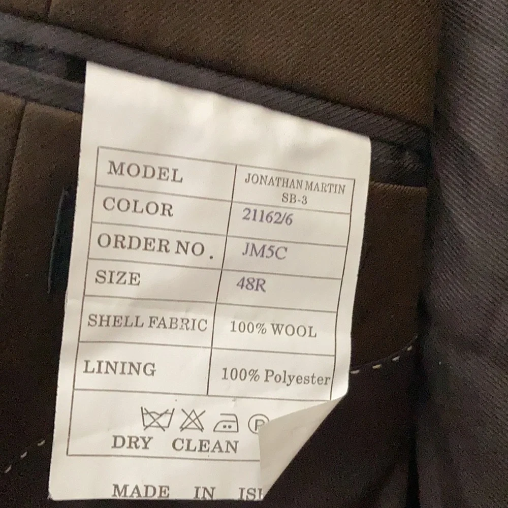 FINAL MARKDOWN Jonathan Martin wool sport jacket 48r
